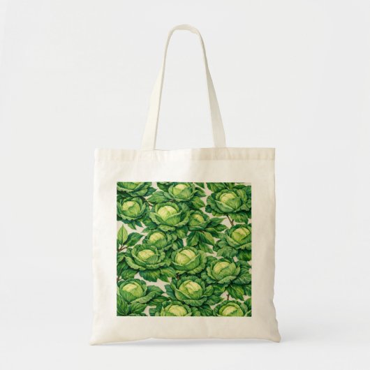 Waterverf Groene Kool Botanische Groente Tote Bag (Voorkant)