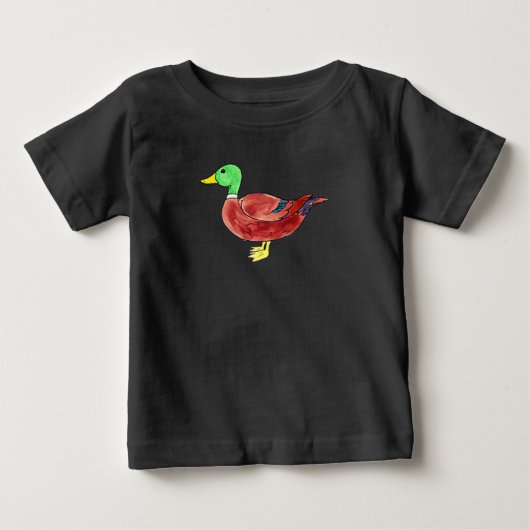 Waterverf Groene Kop Mannetjes Wilde Eend (Voorkant)