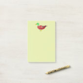 Waterverf Groene Kop Wilde Eend Post-it® Notes (Op bureau)