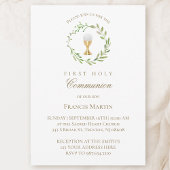 waterverf groene krans eerste communie kaart