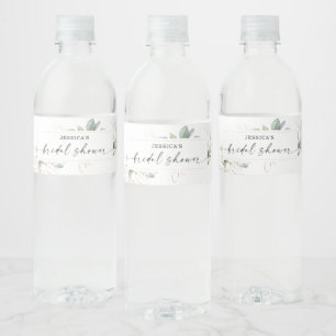 Waterverf Groene Kruiden met Salie Waterfles Label Etiket