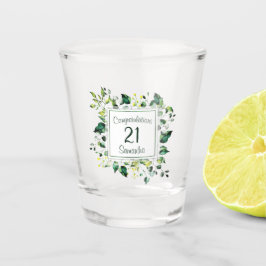 Waterverf Groene lebben - Elke zondag Shot Glas