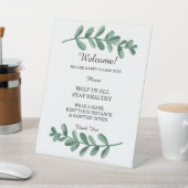 Waterverf Groene Letten Weduwen Veiligheid Reclamebord Met Voetstuk (Insitu)