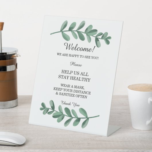 Waterverf Groene Letten Weduwen Veiligheid Reclamebord Met Voetstuk (Insitu)