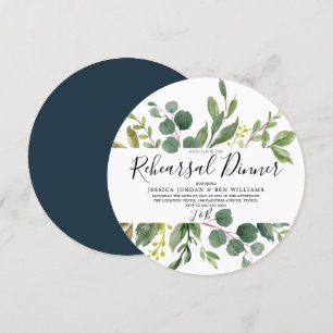 Waterverf Groene leve-lenterepetitie Dinner Kaart
