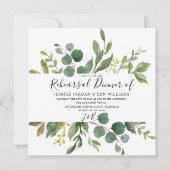 Waterverf Groene leve repetitie Inbeluitnodiging Kaart (Voorkant)