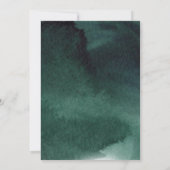 Waterverf Groene Moderne Bruiloft Kaart (Achterkant)