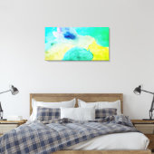 Waterverf groene moderne canvasprint muurkunst canvas afdruk (Insitu (Slaapkamer))