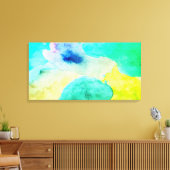 Waterverf groene moderne canvasprint muurkunst canvas afdruk (Insitu (Woonkamer))