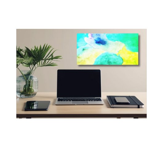 Waterverf groene moderne canvasprint muurkunst canvas afdruk