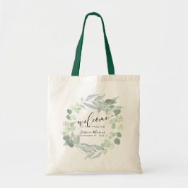 Waterverf Groene Natuur Blue Gum Eucalyptus Welkom Tote Bag