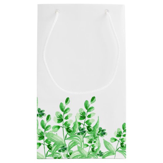 Waterverf groene olie | Welkom op onze bruiloft Klein Cadeauzakje (Achterkant)