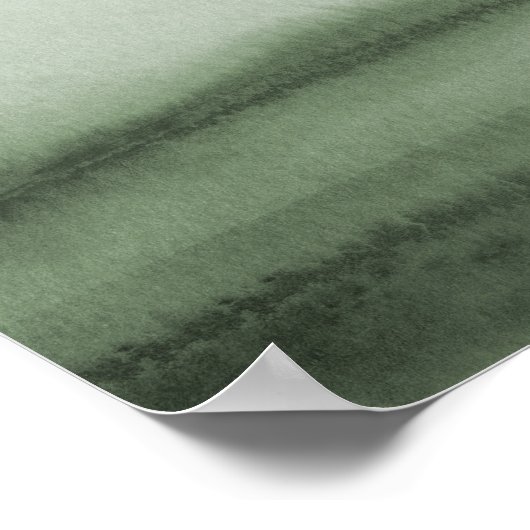 Waterverf Groene Ombre Moderne bruiloft Welkom Poster (Hoek)