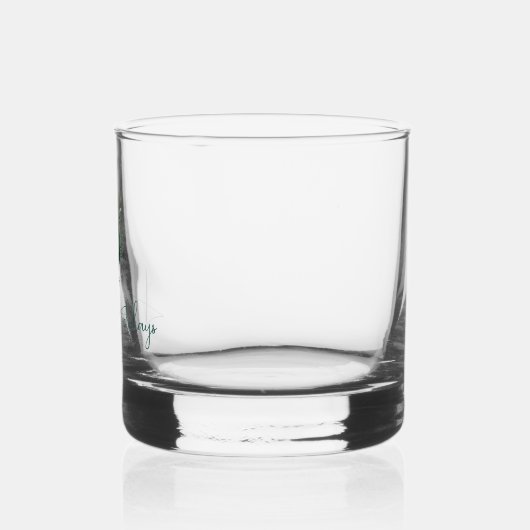 Waterverf Groene Ornament Trendy Holiday Party Whisky Glas (Links)