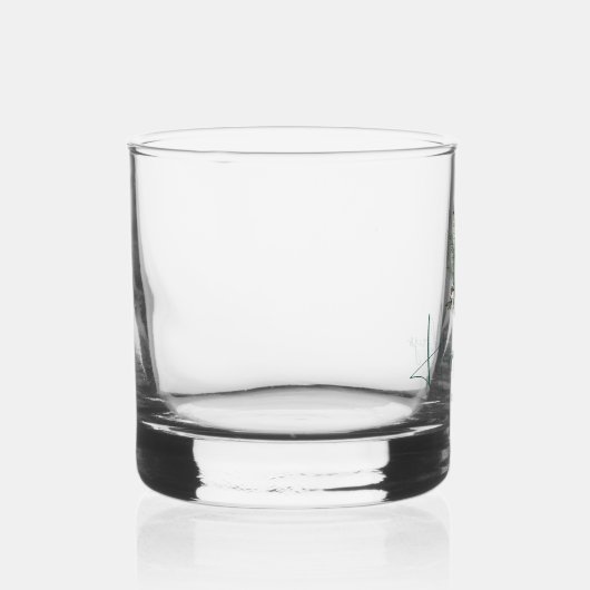 Waterverf Groene Ornament Trendy Holiday Party Whisky Glas (Rechts)