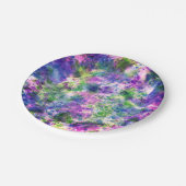 Waterverf Groene Paarse blauwe verf Abstract Papieren Bordje (Gekanteld)