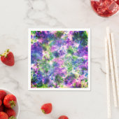 Waterverf Groene Paarse blauwe verf Abstract Servet (Insitu)