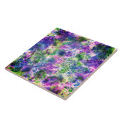 Waterverf Groene Paarse blauwe verf Abstract Tegeltje (Zijkant)