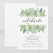 Waterverf Groene Partij en Loof Kaart (Voorkant / Achterkant)