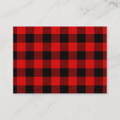 Waterverf groene pijnboom en rode buffelplaat informatiekaartje (Achterkant)