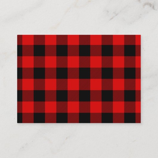 Waterverf groene pijnboom en rode buffelplaat informatiekaartje (Achterkant)