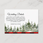 Waterverf groene pijnboom en rode buffelplaat informatiekaartje (Voorkant)