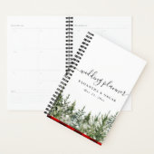 Waterverf groene pijnboom en rode buffelplaat planner (Display)