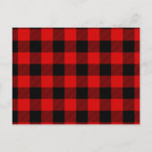 Waterverf groene pijnboom en rode buffelplaat uitnodiging briefkaart (Achterkant)