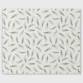 Waterverf Groene Pijnboom Moderne Kerst Cadeaupapier (Vlak)