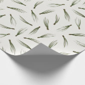 Waterverf Groene Pijnboom Moderne Kerst Cadeaupapier (Hoek)