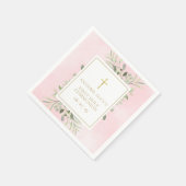 Waterverf Groene Pink Eerste Heilige Communie Servet (Hoek)