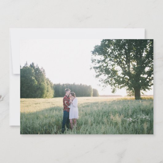 Waterverf Groene Plantengold Save The Date Trouwen (Achterkant)