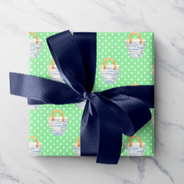 Waterverf Groene Polka Dots Strandtassen Cadeaupapier