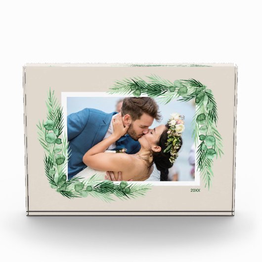 Waterverf Groene Rand Fotoblokken (Voorkant)