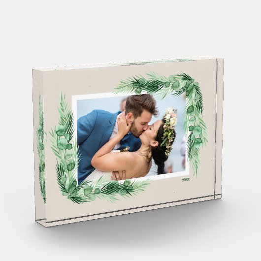 Waterverf Groene Rand Fotoblokken (Links)