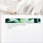 Waterverf groene rand retouradres etiket (Insitu)