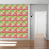 Waterverf Groene & Rode Abstracte Keramische Tegel Tegeltje