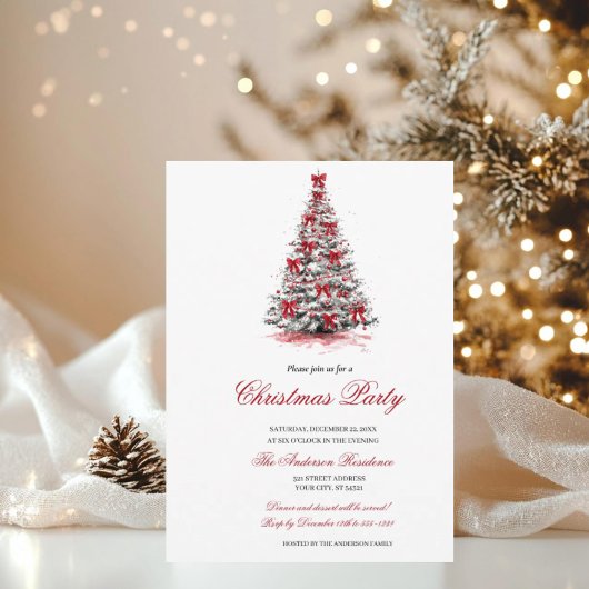 Waterverf Groene Rood Bessen Kerstfeest Kaart
