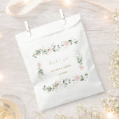 Waterverf Groene Roze Bloem Gouden Trouw Favor Bedankzakje (Geknipt)