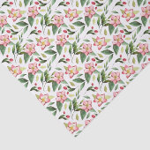 Waterverf groene roze kerstbloemen tissuepapier (Detail)