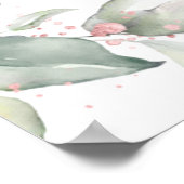 Waterverf groene rozen gouden bladeren gunst teken poster (Hoek)