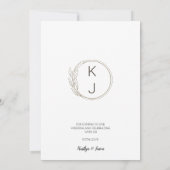 Waterverf groene rozenkrans bruiloft bedankkaart (Achterkant)