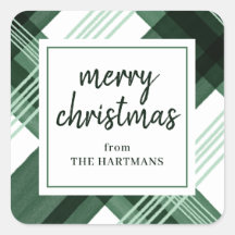 Waterverf groene ruit Kerstmis Naam 