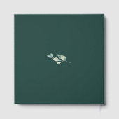 Waterverf Groene Scriptuur Trouwdag Gastenboek (Achterkant)