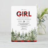 Waterverf groene sinusboom en rode buffels, geplak kaart (Staand voorkant)