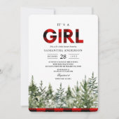 Waterverf groene sinusboom en rode buffels, geplak kaart (Voorkant)