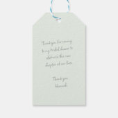 Waterverf Groene Streep Bow Gift Labels Cadeaulabel (Achterkant)