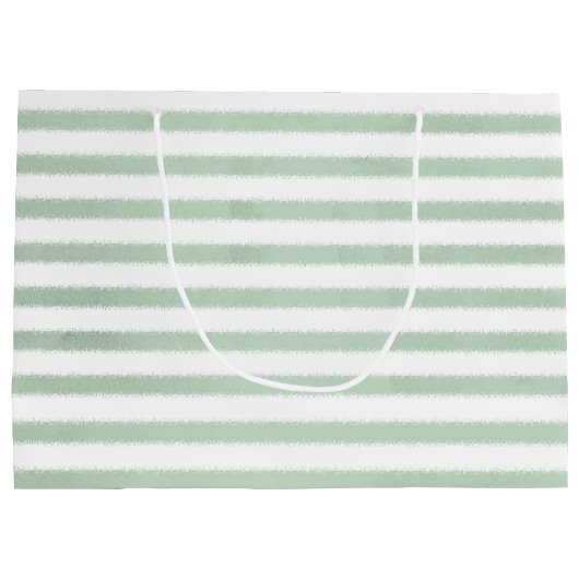 Waterverf groene strepen groot cadeauzakje (Achterkant)