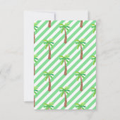 Waterverf groene strepen palmbomen bedankkaart (Achterkant)