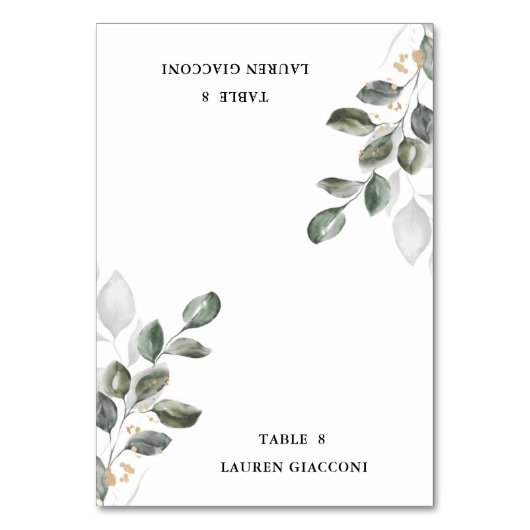 Waterverf Groene Tafel Tent Place kaart (Voorkant)